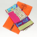 HERMES Carre 90 Scarf ""TORANA"" Silk Pink Auth am8276-15