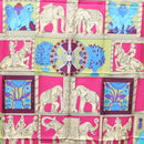 HERMES Carre 90 Scarf ""TORANA"" Silk Pink Auth am8276-6
