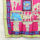 HERMES Carre 90 Scarf ""TORANA"" Silk Pink Auth am8276-8