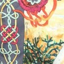 HERMES Carre 90 Scarf ""Les Cheyennes"" Silk Brown Auth am8278-13