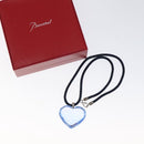 Baccarat heart Necklace Crystal Glass Blue Auth am8279-11