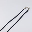 Baccarat heart Necklace Crystal Glass Blue Auth am8279-5