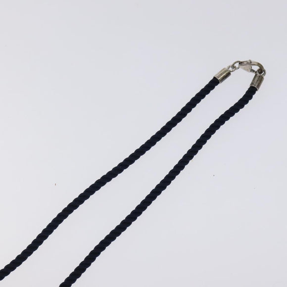 Baccarat heart Necklace Crystal Glass Blue Auth am8279