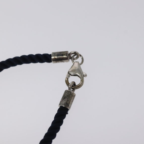 Baccarat heart Necklace Crystal Glass Blue Auth am8279