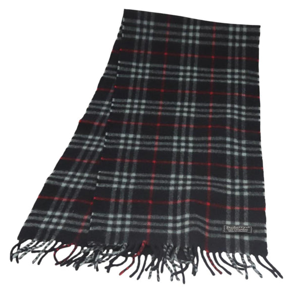 Burberrys Nova Check Scarf Cashmere Navy Auth am8280