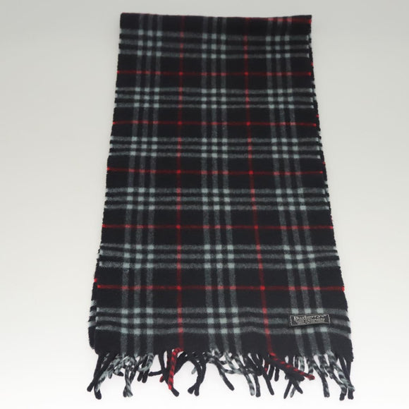Burberrys Nova Check Scarf Cashmere Navy Auth am8280