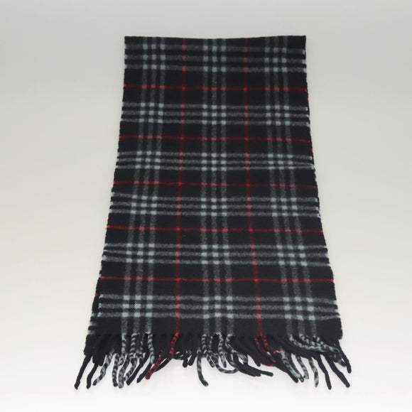 Burberrys Nova Check Scarf Cashmere Navy Auth am8280