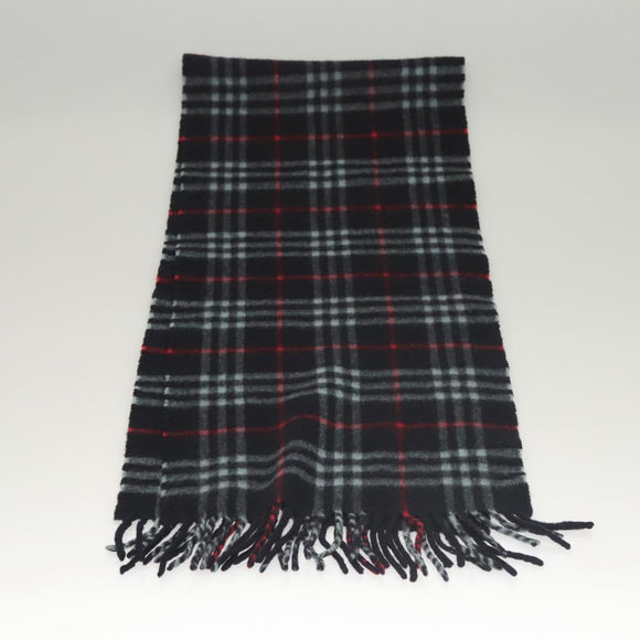 Burberrys Nova Check Scarf Cashmere Navy Auth am8280