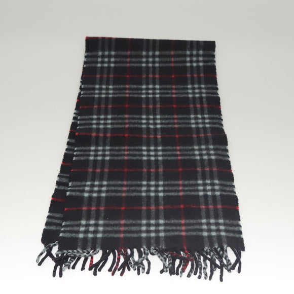 Burberrys Nova Check Scarf Cashmere Navy Auth am8280