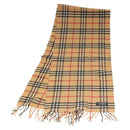 BURBERRY Nova Check Scarf Cashmere Beige Auth am8281-1