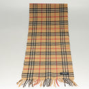 BURBERRY Nova Check Scarf Cashmere Beige Auth am8281-2