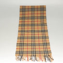 BURBERRY Nova Check Scarf Cashmere Beige Auth am8281-3