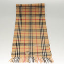 BURBERRY Nova Check Scarf Cashmere Beige Auth am8281-4