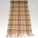 BURBERRY Nova Check Scarf Cashmere Beige Auth am8281-5