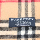 BURBERRY Nova Check Scarf Cashmere Beige Auth am8281-7