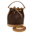 ETRO Paisley Shoulder Bag PVC Brown Gold Auth am8283-1