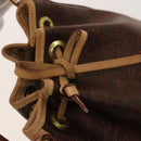 ETRO Paisley Shoulder Bag PVC Brown Gold Auth am8283-10