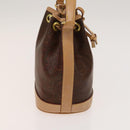 ETRO Paisley Shoulder Bag PVC Brown Gold Auth am8283-4