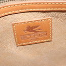 ETRO Paisley Shoulder Bag PVC Brown Gold Auth am8284-10