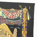 HERMES Carre 90 Scarf ""L ATLANTIDE"" Silk Black Auth am8297-4