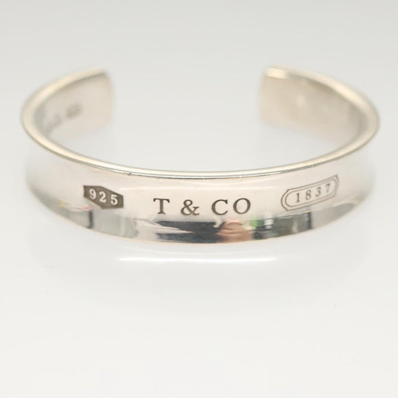 TIFFANY&Co. Wide Bangle Bracelet Ag925 Silver Auth am8307