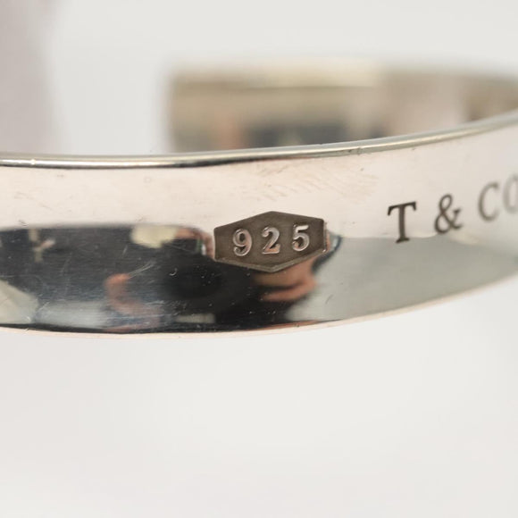 TIFFANY&Co. Wide Bangle Bracelet Ag925 Silver Auth am8307