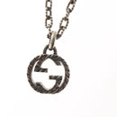 GUCCI Interlocking Necklace Ag925 Silver Auth am8310-10