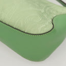 ETRO Paisley Shoulder Bag Canvas Green Silver Auth am8312-14