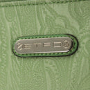 ETRO Paisley Shoulder Bag Canvas Green Silver Auth am8312-17