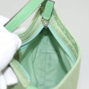 ETRO Paisley Shoulder Bag Canvas Green Silver Auth am8312-18