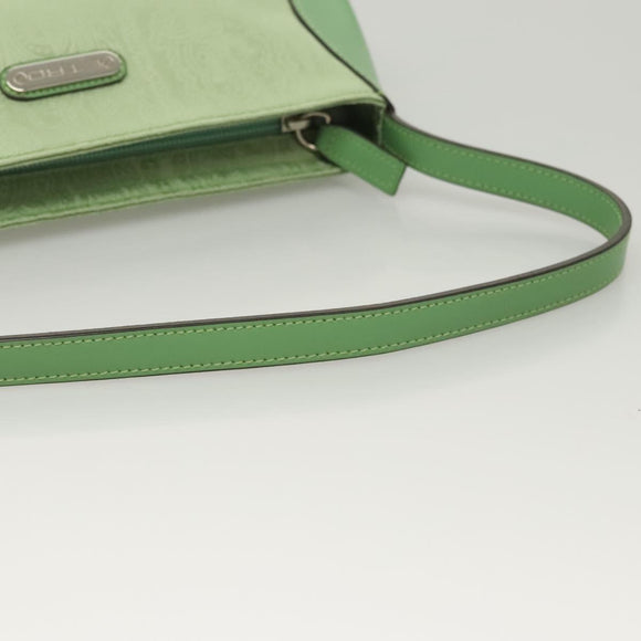 ETRO Paisley Shoulder Bag Canvas Green Silver Auth am8312