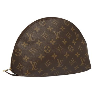LOUIS VUITTON Monogram Trousse Demi Ronde Cosmetic Pouch M47520 LV Auth am8318