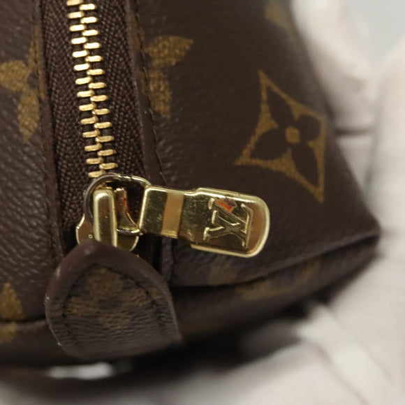 LOUIS VUITTON Monogram Trousse Demi Ronde Cosmetic Pouch M47520 LV Auth am8318