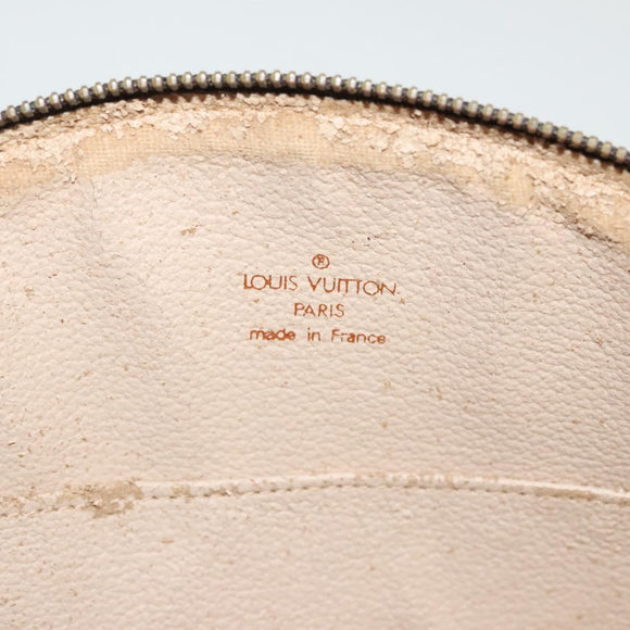 LOUIS VUITTON Monogram Trousse Demi Ronde Cosmetic Pouch M47520 LV Auth am8318
