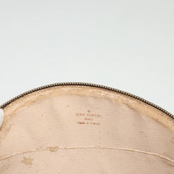 LOUIS VUITTON Monogram Trousse Demi Ronde Cosmetic Pouch M47520 LV Auth am8318