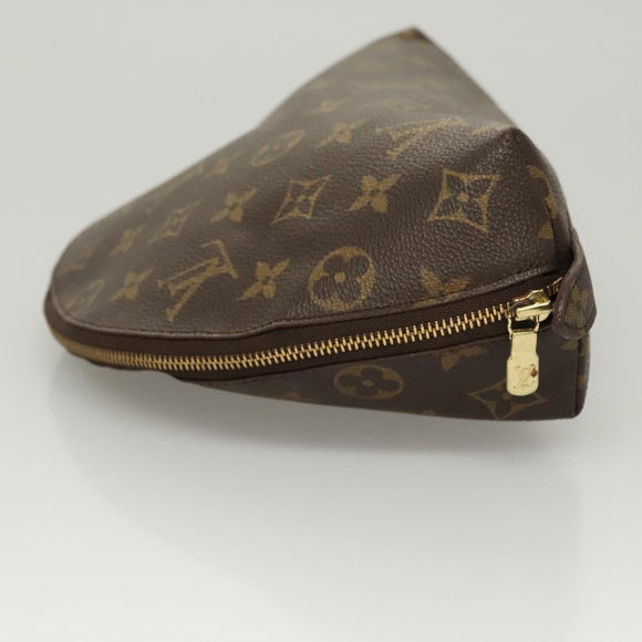 LOUIS VUITTON Monogram Trousse Demi Ronde Cosmetic Pouch M47520 LV Auth am8318