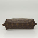 LOUIS VUITTON Monogram Trousse Demi Ronde Cosmetic Pouch M47520 LV Auth am8318-6