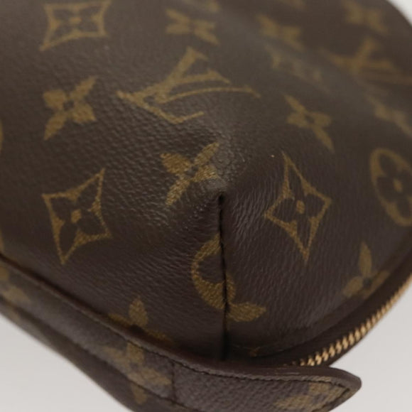 LOUIS VUITTON Monogram Trousse Demi Ronde Cosmetic Pouch M47520 LV Auth am8318