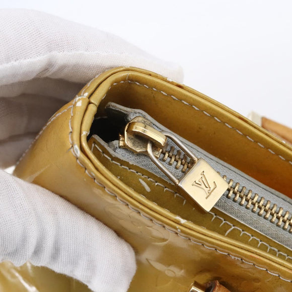 LOUIS VUITTON Monogram Vernis Houston Hand Bag Gris M91053 LV Auth am8319