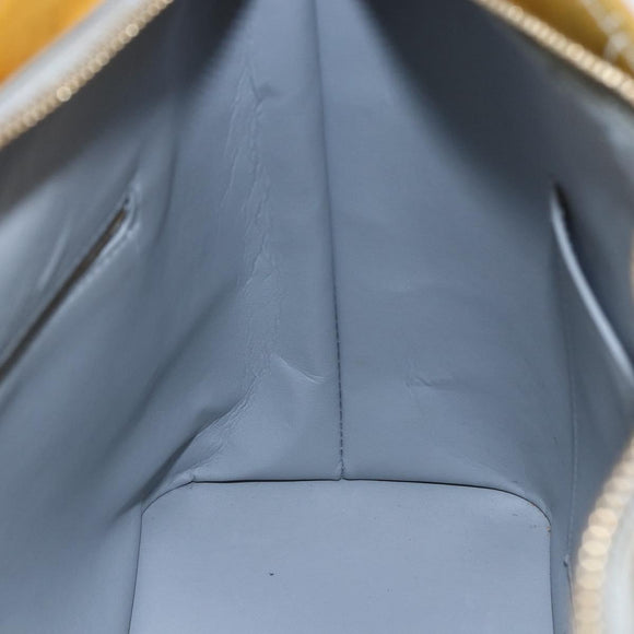 LOUIS VUITTON Monogram Vernis Houston Hand Bag Gris M91053 LV Auth am8319