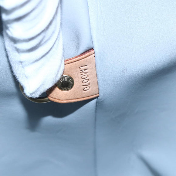 LOUIS VUITTON Monogram Vernis Houston Hand Bag Gris M91053 LV Auth am8319