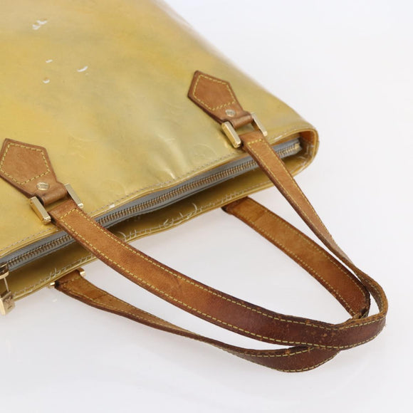 LOUIS VUITTON Monogram Vernis Houston Hand Bag Gris M91053 LV Auth am8319