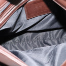 Coach Shoulder Bag Leather Brown Silver Auth am8338-10