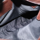 Coach Shoulder Bag Leather Brown Silver Auth am8338-18