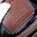 Coach Shoulder Bag Leather Brown Silver Auth am8338-12