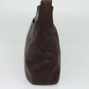 Coach Shoulder Bag Leather Brown Silver Auth am8338-4