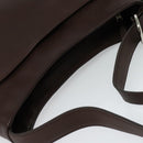 Coach Shoulder Bag Leather Brown Silver Auth am8338-6