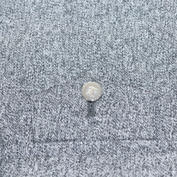 LOUIS VUITTON Bottoms Pants Cotton Gray LV Auth am8342