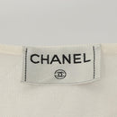 CHANEL Gebreide Stoffen Tanktop polyester Wit CC Auth am8343-11