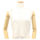CHANEL Gebreide Stoffen Tanktop polyester Wit CC Auth am8343-2
